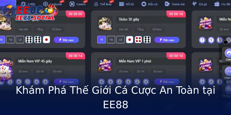 Khám Phá Thế Giới Cá Cược An Toàn tại EE88