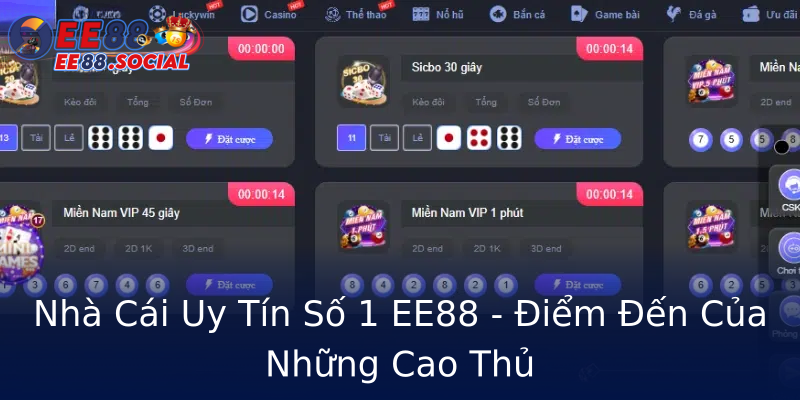 Nhà Cái Uy Tín Số 1 EE88 - Điểm Đến Của Những Cao Thủ